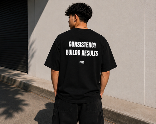 PURE DROP 01 - Consistency Builds Results (White Text)